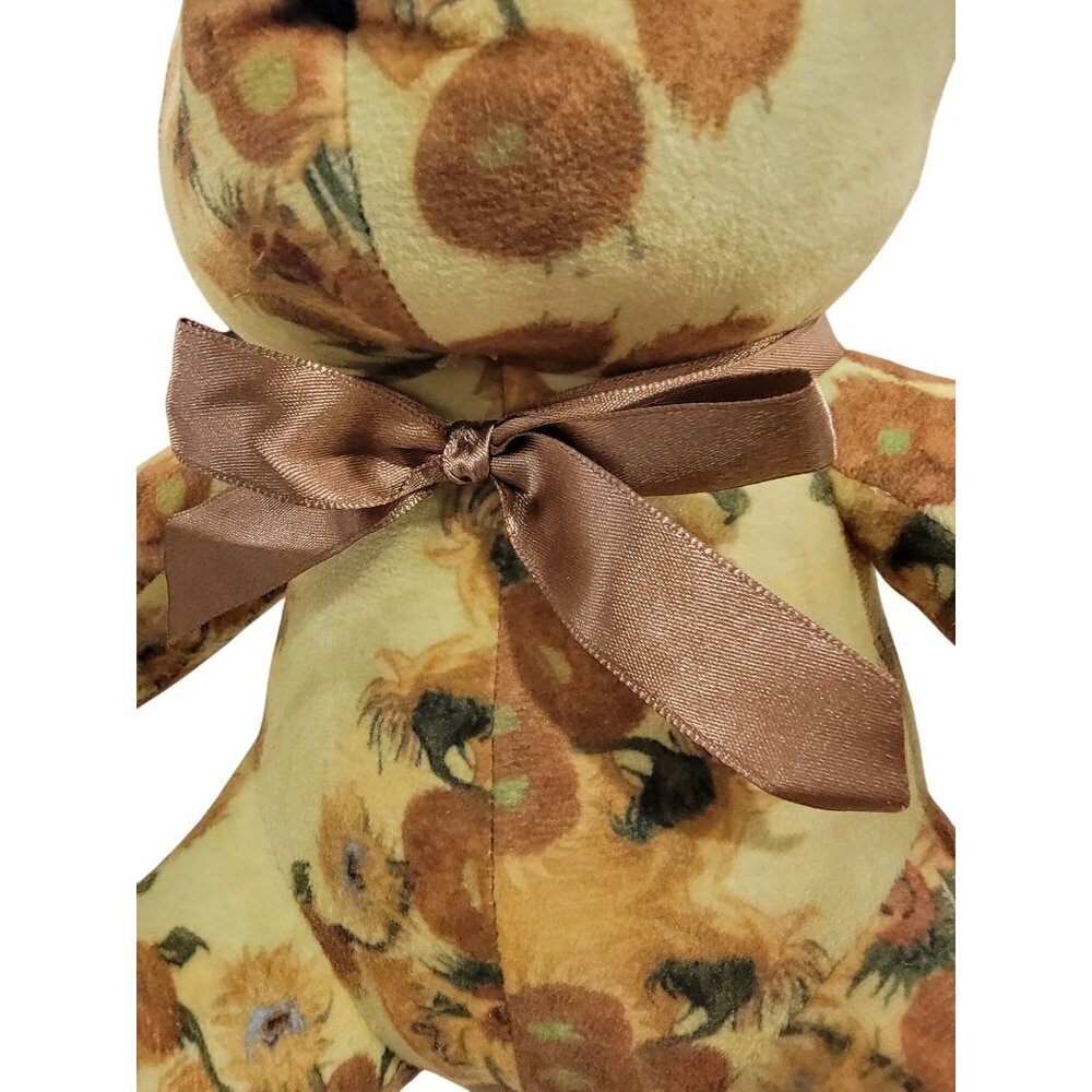 Vtg Van Gogh Exhibit Teddy Bear Sunflower Immersive Experience Green BrownVinta - Picture 8 of 12